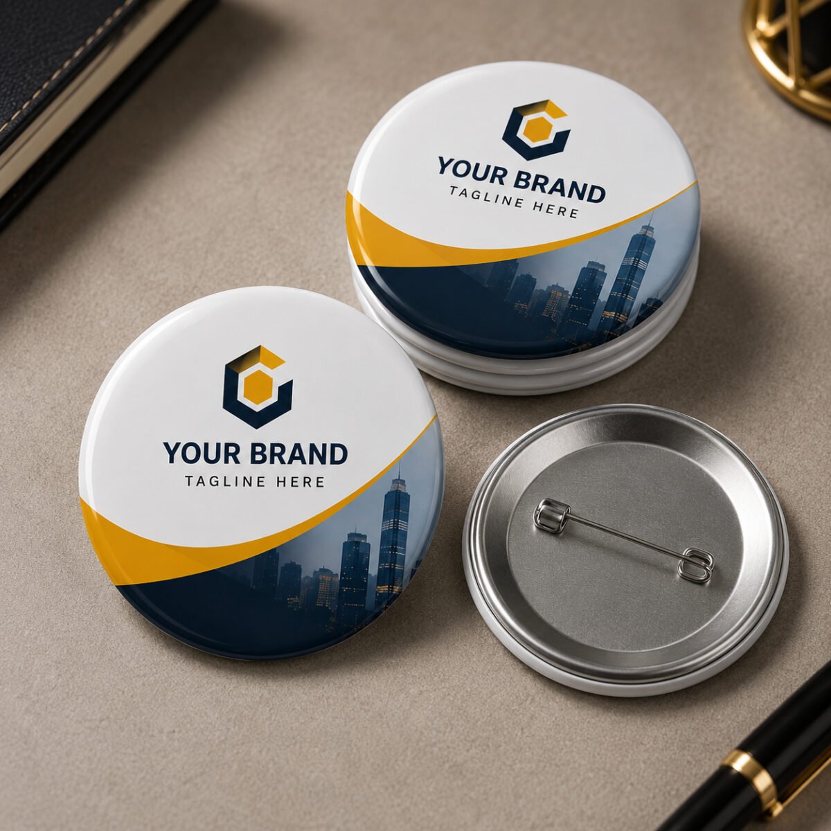 High-quality button badge pin design and printing