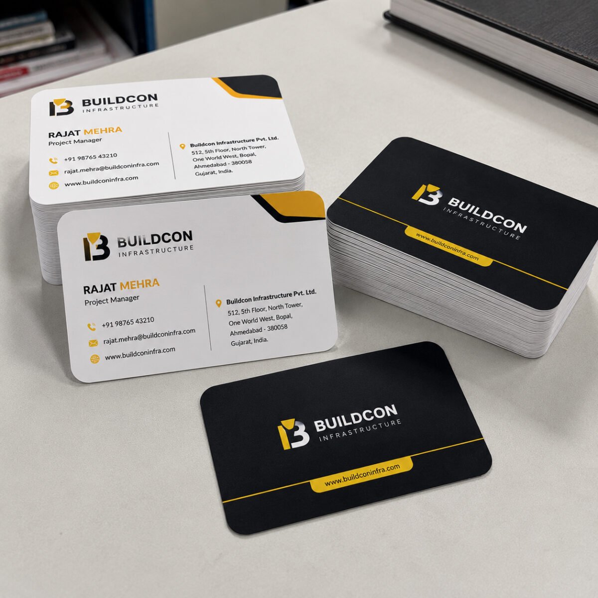Premium rounded visiting card printing with smooth corner finish