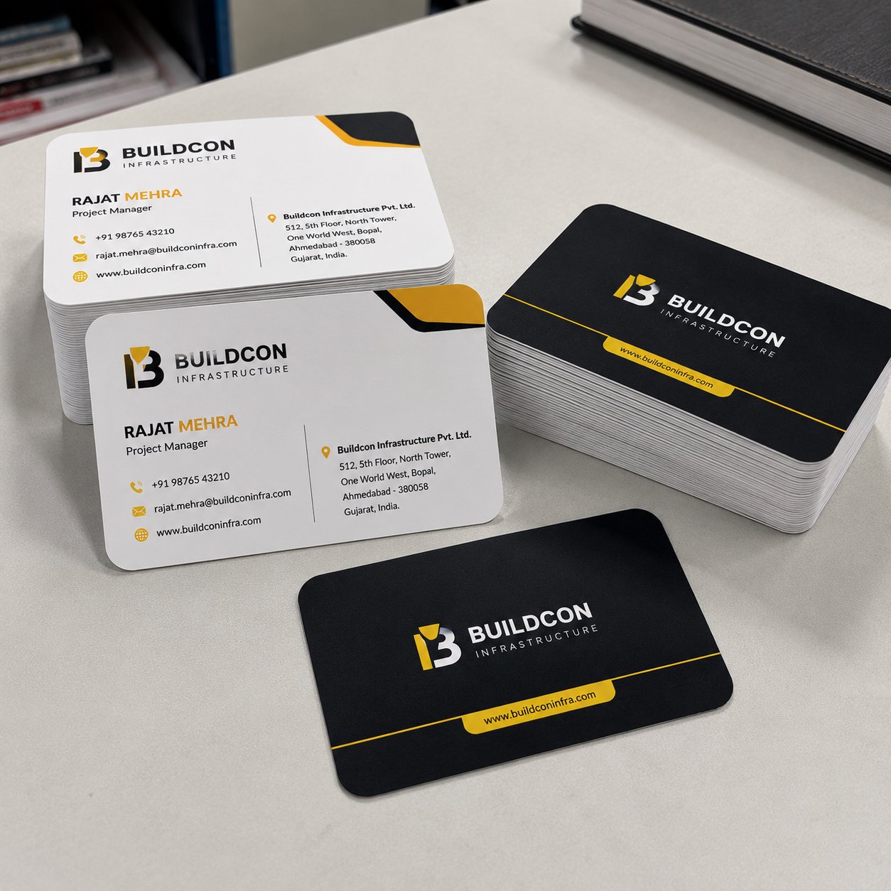 Premium rounded visiting card printing with smooth corner finish
