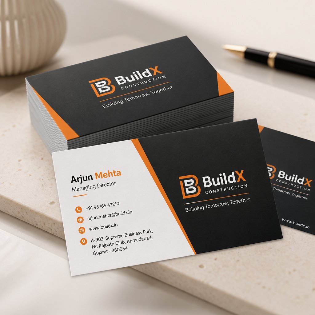 Custom business visiting cards with matte and glossy finish